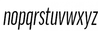 FF Good Pro Compressed News Italic Font LOWERCASE