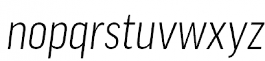 FF Good Pro Condensed Light Italic Font LOWERCASE