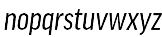 FF Good Pro Condensed News Italic Font LOWERCASE