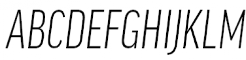FF Good Pro Extra Condensed Light Italic Font UPPERCASE