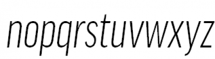 FF Good Pro Extra Condensed Light Italic Font LOWERCASE