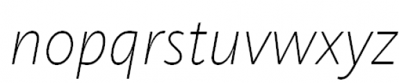 FF Kievit Offc Pro Extralight Italic Font LOWERCASE