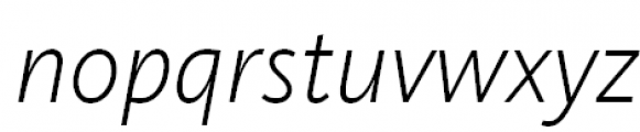 FF Kievit Offc Pro Light Italic Font LOWERCASE