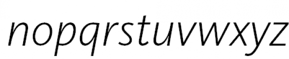 FF Kievit Pro Light Italic Font LOWERCASE