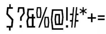 FF Mach Pro Condensed Regular Font OTHER CHARS
