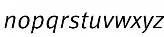 FF Meta Correspondence Pro Italic Font LOWERCASE