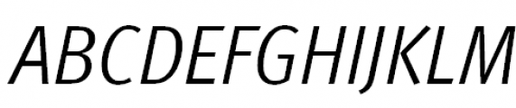 FF Meta Offc Pro Condensed Normal Italic Font UPPERCASE