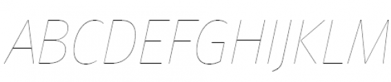 FF Meta Offc Pro Hair Italic Font UPPERCASE