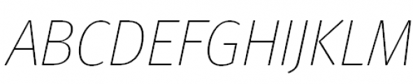 FF Meta Offc Pro Thin Italic Font UPPERCASE