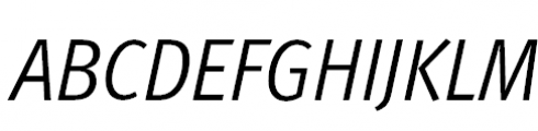 FF Meta Pro Condensed Normal Italic Font UPPERCASE