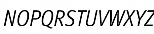 FF Meta Pro Condensed Normal Italic Font UPPERCASE