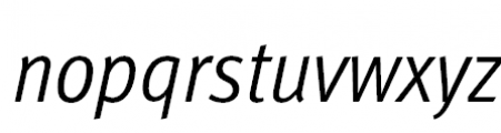 FF Meta Pro Condensed Normal Italic Font LOWERCASE