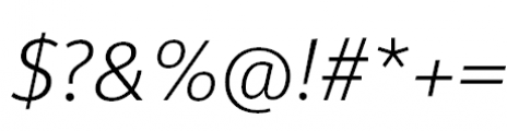 FF Meta Pro Light Italic Font OTHER CHARS