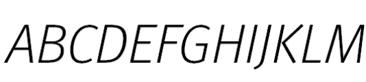 FF Meta Pro Light Italic Font UPPERCASE