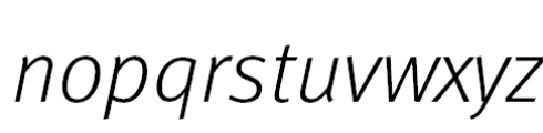 FF Meta Pro Light Italic Font LOWERCASE