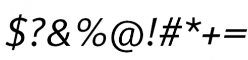 FF Meta Pro Normal Italic Font OTHER CHARS