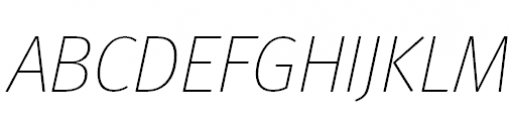 FF Meta Pro Thin italic Font UPPERCASE