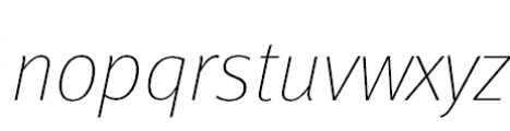 FF Meta Pro Thin italic Font LOWERCASE