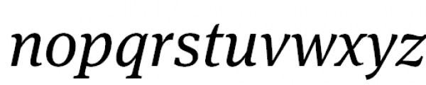 FF Meta Serif Pro Book Italic Font LOWERCASE