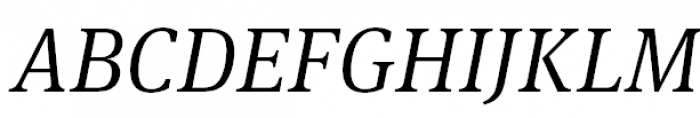 FF Meta Serif Pro Light Italic Font UPPERCASE