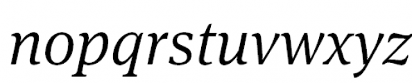 FF Meta Serif Pro Light Italic Font LOWERCASE