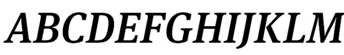 FF Meta Serif Pro Medium Italic Font UPPERCASE
