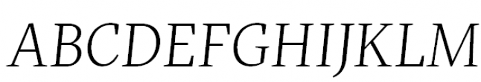 FF More Offc Pro Light Italic Font UPPERCASE