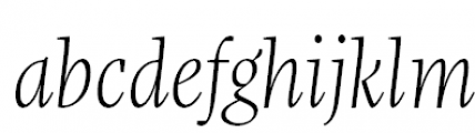 FF More Pro Condensed Light Italic FONT