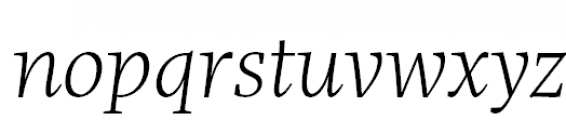 FF More Pro Light Italic Font LOWERCASE