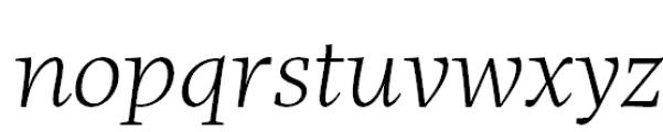 FF More Pro Wide Light Italic Font LOWERCASE