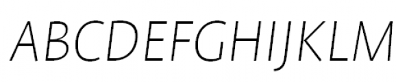 FF Profile Offc Pro Extra Light Italic Font UPPERCASE
