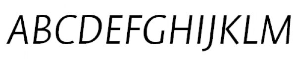 FF Profile Offc Pro SC Light Italic Font UPPERCASE