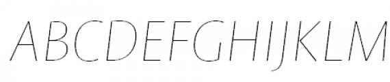 FF Profile Offc Pro Thin Italic Font UPPERCASE