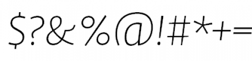 FF Profile Pro Extra Light Italic Font OTHER CHARS