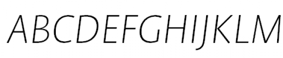 FF Profile Pro Extra Light Italic Font UPPERCASE