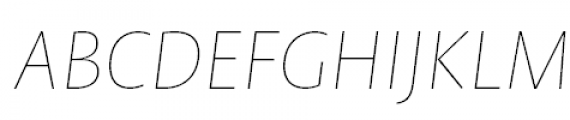 FF Profile Pro Thin Italic Font UPPERCASE