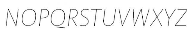 FF Profile Pro Thin Italic Font UPPERCASE