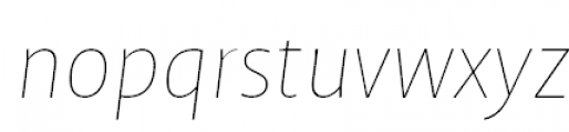 FF Profile Pro Thin Italic Font LOWERCASE