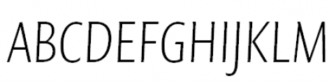 FF Quadraat Sans Offc Pro Cond Xlight Italic Font UPPERCASE
