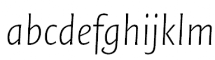 FF Quadraat Sans Pro Condensed Extra Light Italic FONT