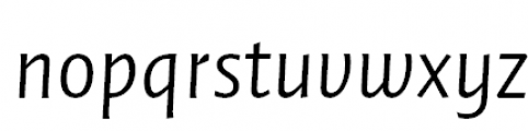 FF Quadraat Sans Pro Light Italic Font LOWERCASE