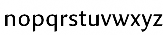 FF Quadraat Sans Pro Regular Font LOWERCASE