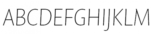 FF Quadraat Sans Pro Thin Italic Font UPPERCASE