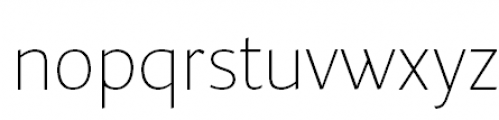 FF Quadraat Sans Pro Thin Font LOWERCASE