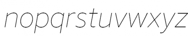 FF Sero Offc Pro Extrathin Italic Font LOWERCASE