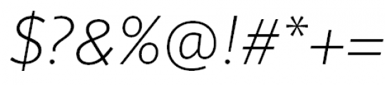 FF Sero Pro Extralight Italic Font OTHER CHARS