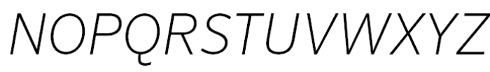 FF Sero Pro Extralight Italic Font UPPERCASE