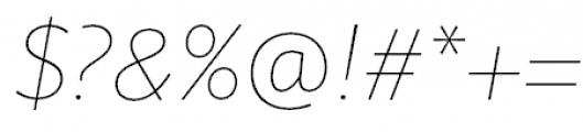 FF Sero Pro Extrathin Italic Font OTHER CHARS