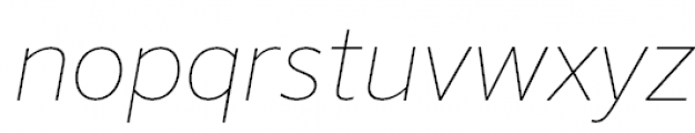 FF Sero Pro Extrathin Italic Font LOWERCASE