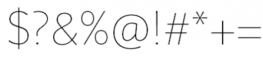 FF Sero Pro Extrathin Font OTHER CHARS